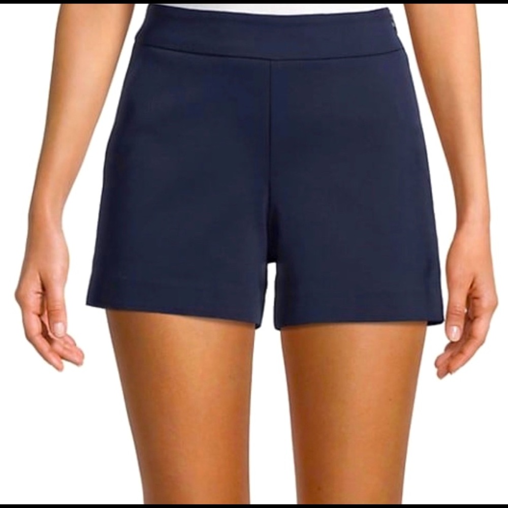 Saks Fifth Avenue Power Stretch Shorts 16 Navy Blue Cotton NWOT 5”